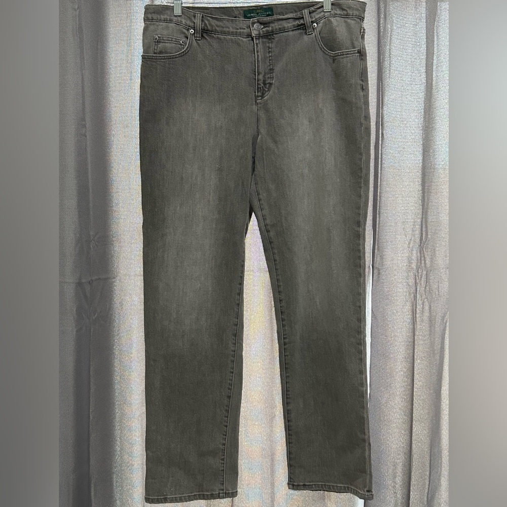 Ralph Lauren Washed Gray Classic Straight Jeans